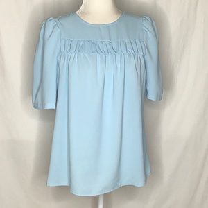 Baby Blue Coquette Soft Girl Blouse Medium US 6
